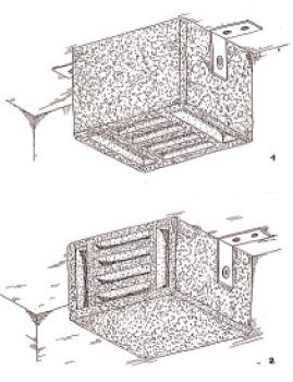 Fledermaus-Winterschlafstein (Schemazeichnung Aufhängung)